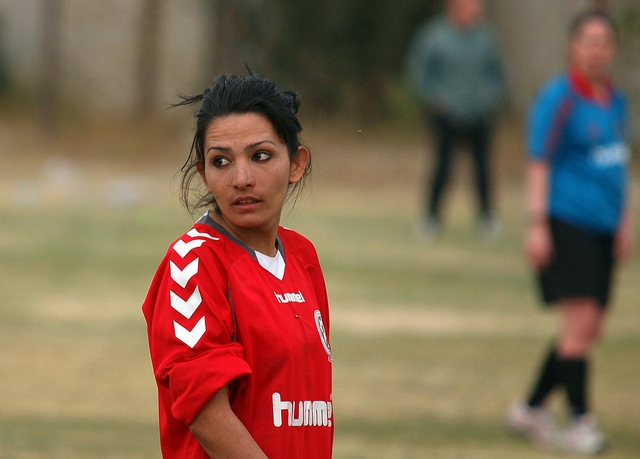 Afghanistan Women's Soccer vs ISAF. 