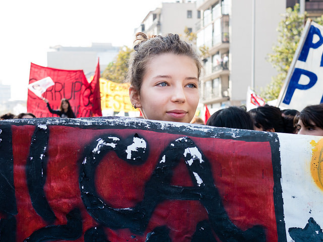 CL Society 430: Chilean student protest, by Francisco Osorio. 